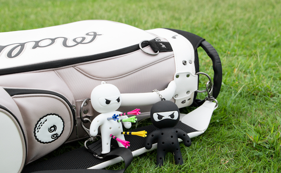 Ninja Charms styled on golf bags
